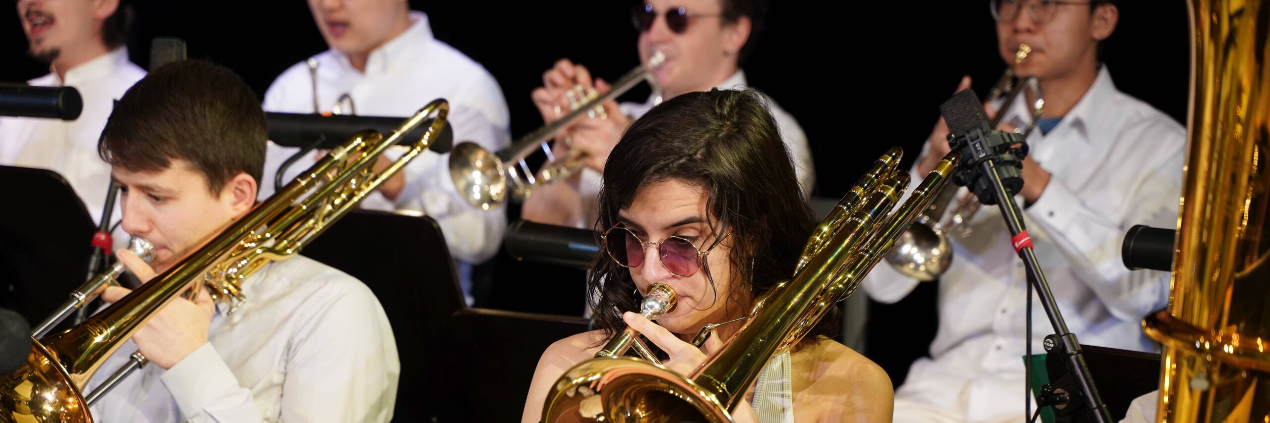 Die Big Band der Hochschule bei einer Probe